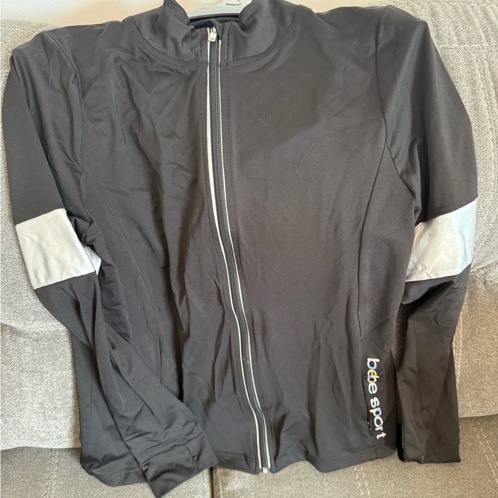 Bebe Sport Black Jacket with White Trim